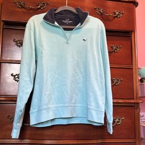 Vineyard Vines Light Blue Quarter-Zip Pullover